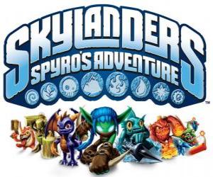 пазл Логотип видеоигры из Spyro Дракон, Skylanders: приключения в Spyro